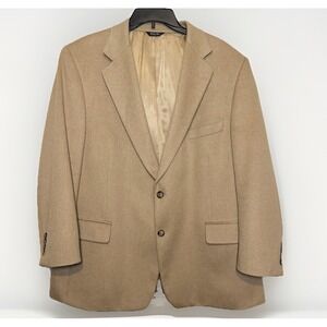 Haspel Camel Hair Saco Sport Western Blazer Beige Fully Lined Men's Size 44R